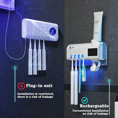 Solar Toothbrush Dispenser Holder